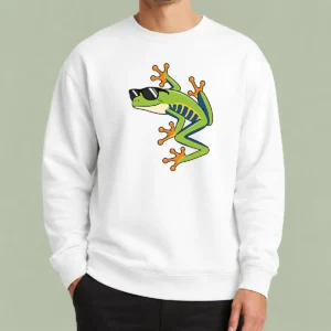 Top Cool Fun Cartoon Frog Sunglasses Summer Beach Sweater