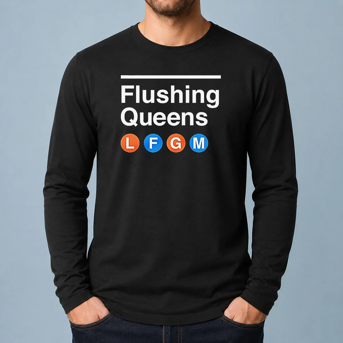 Top Flushing Queens L F G M New York Mets Baseball Long Sleeve Shirt