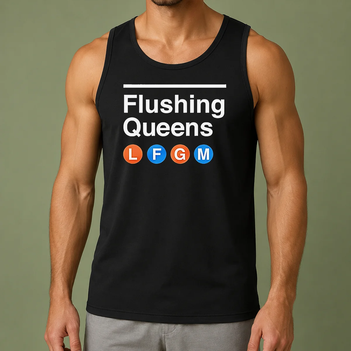 Top Flushing Queens L F G M New York Mets Baseball Tank Top