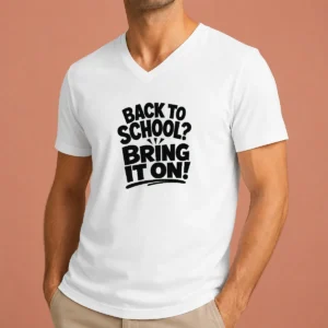 Top Funny Back To School Silhouette With Sassy Confidence V-Neck Shirt