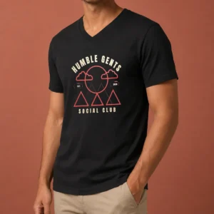 Top Humble Gents Social Club EST 2016 Mountains Clouds Sun V-Neck Shirt
