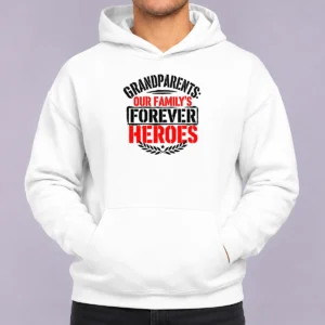 Top Pretty Grandparents Day Forever Heroes Stencil Hoodie
