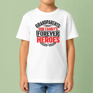 Top Pretty Grandparents Day Forever Heroes Stencil Kids T-Shirt