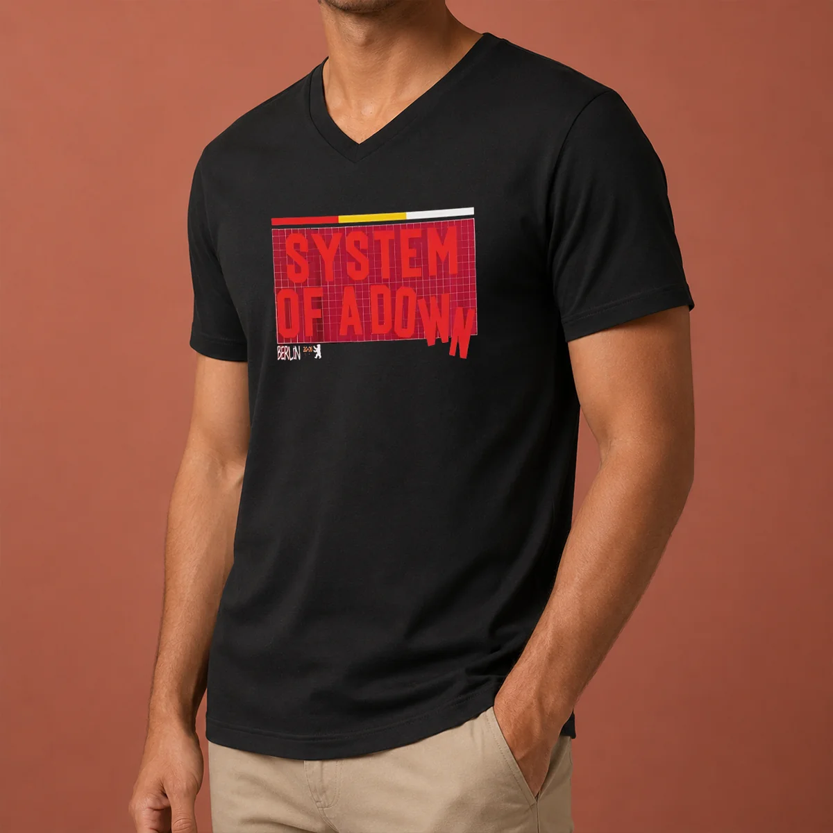 Top Pretty System Of A Down V-Neck Shirt Top Pretty System Of A Down V-Neck Shirt