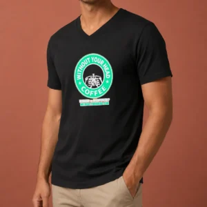 Top Without Your Head Coffee Regular Or Decapitated Skeleton V-Neck Shirt